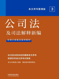 《公司法及司法解释新编（条文序号整理版）》-中国法制出版社