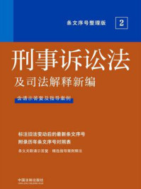 《刑事诉讼法及司法解释新编（条文序号整理版）》-中国法制出版社