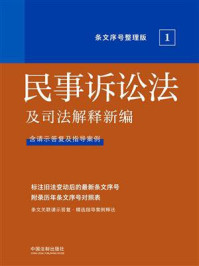 《民事诉讼法及司法解释新编（条文序号整理版）》-中国法制出版社