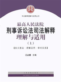 《最高人民法院刑事诉讼法司法解释理解与适用（上）》-江必新