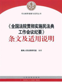 《《全国法院贯彻实施民法典工作会议纪要》条文及适用说明》-最高人民法院研究室