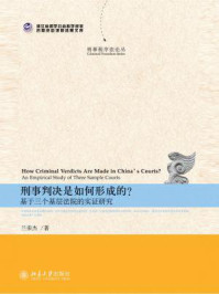 《刑事判决是如何形成的？——基于三个基层法院的实证研究 (刑事程序法论丛)》-兰荣杰