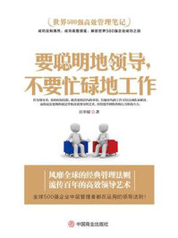 《世界500强高效管理笔记：要聪明地领导，不要忙碌地工作》-江中原