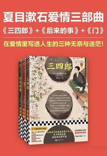 《夏目漱石爱情三部曲》套装全三册/三四郎+从此以后+门